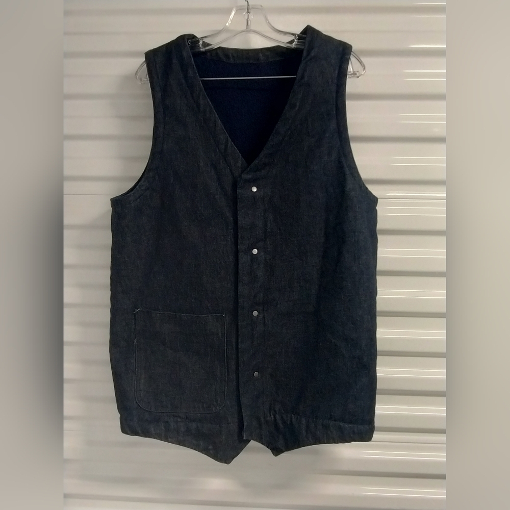 Simon Miller Women's Navy Indigo Denim  Vest Size M